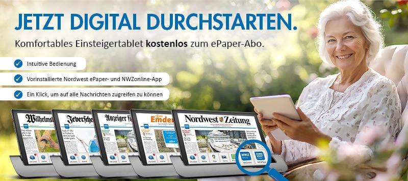 Jubiläumspreis der Emder Zeitung! ePaper inklusive Tablet für Senioren