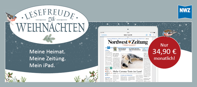 Weihnachtsangebot: NWZ-ePaper inkl. iPad 10.2