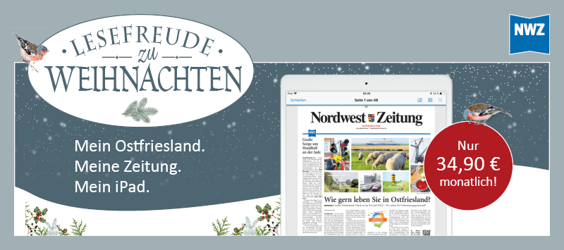 Ostfrieslandangebot: NWZ-ePaper inkl. iPad 10.2