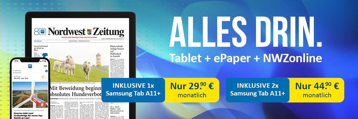 Neu: Ostfriesland ePaper inklusive einem Samsung Tab A11+