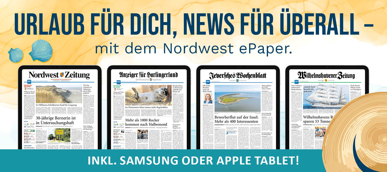 Sommer-Deal: ePaper inklusive Samsung oder iPad!